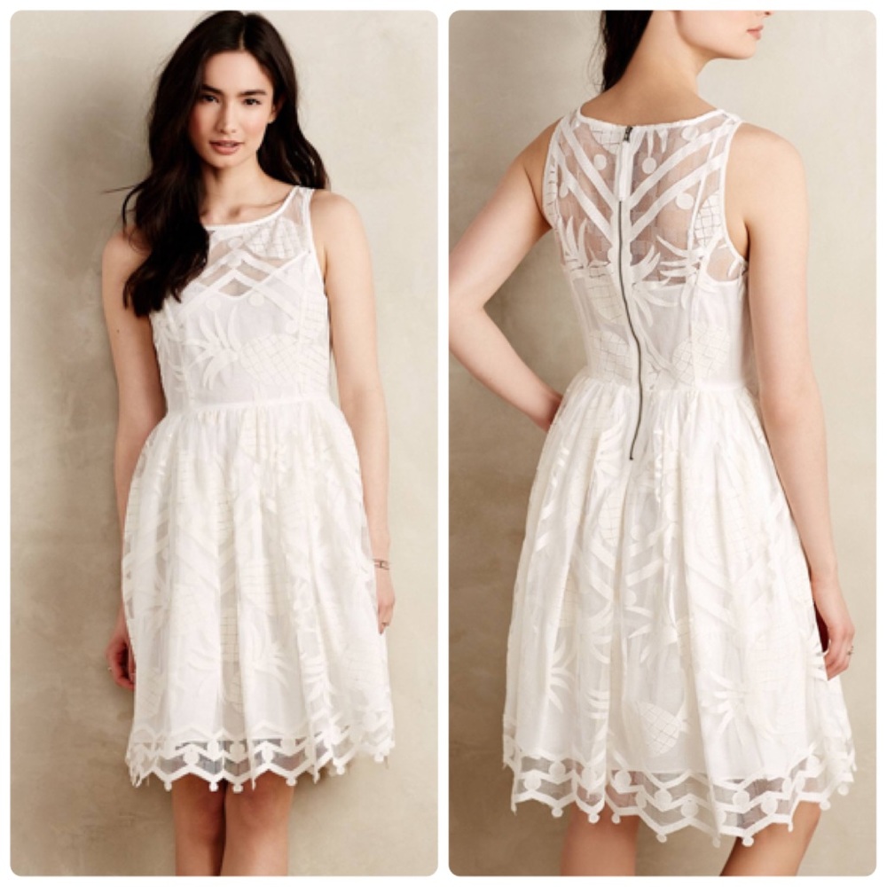 Anthropologie Maeve Pina Lace Pineapple Dress